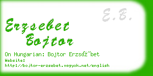 erzsebet bojtor business card